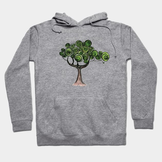 Swirling Tree - Eliza and Boo Hoodie by helengarvey